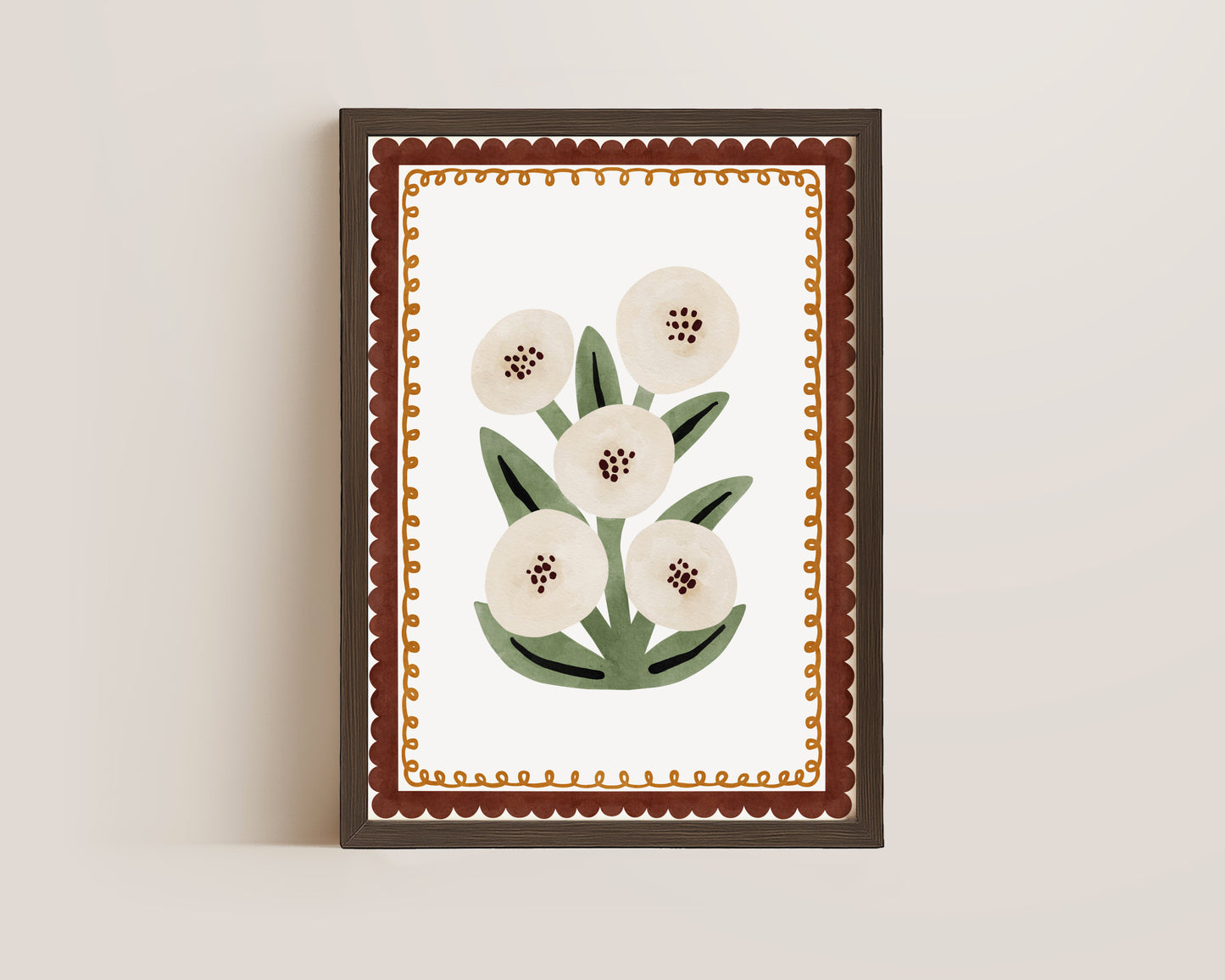 White Flowers Print