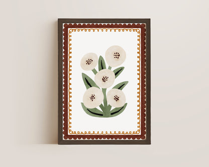 White Flowers Print