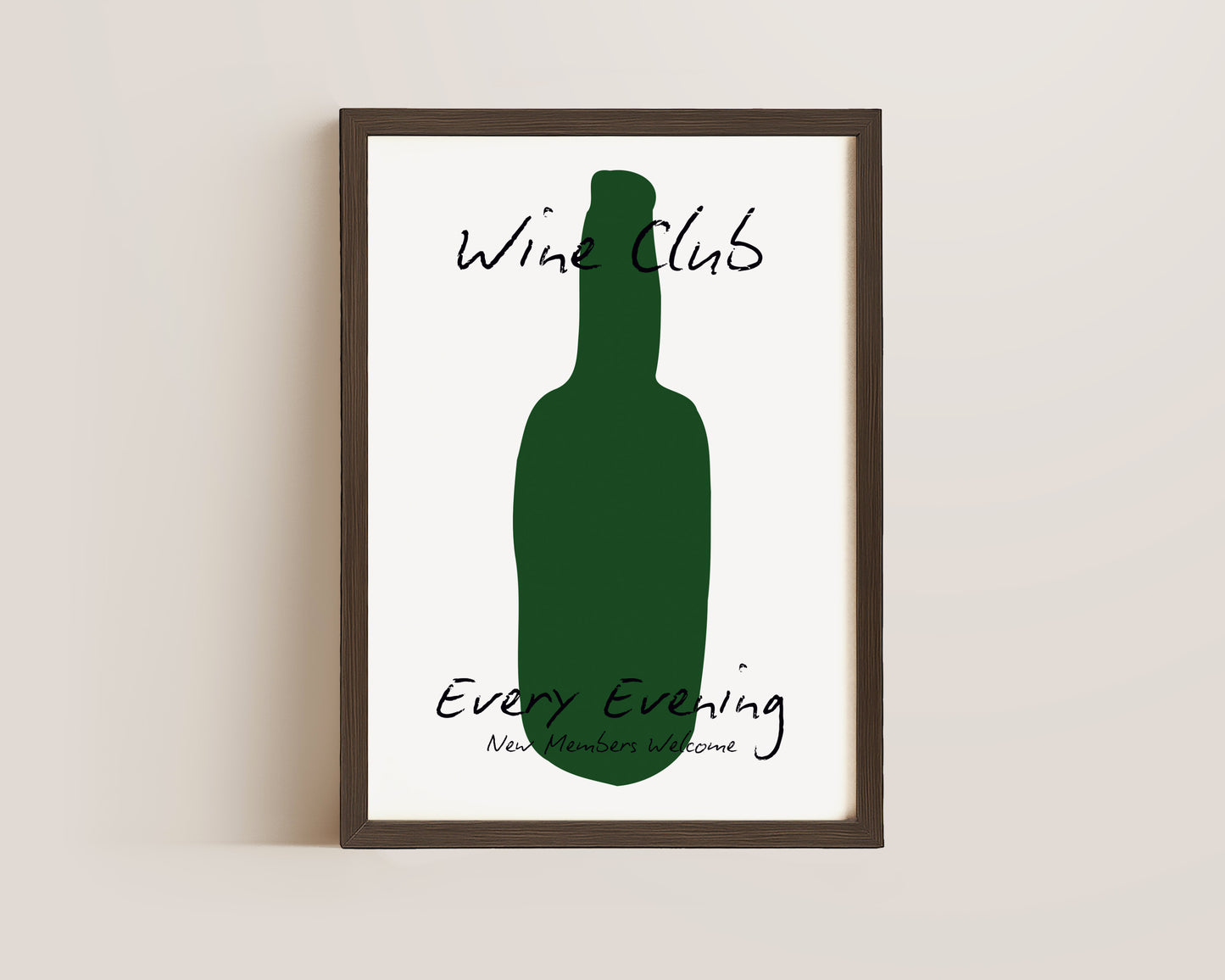 Wine Club Bottle Print