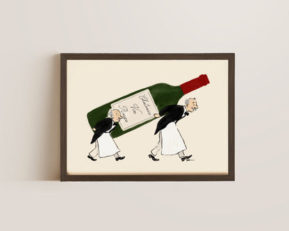 Wine Waiters Print