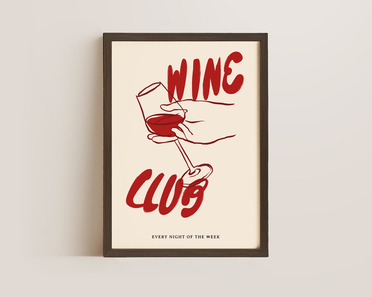 Red Wine Club Print