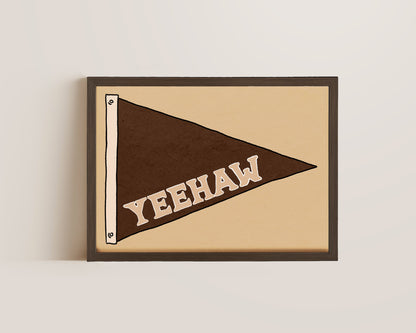 Yeehaw Flag Print