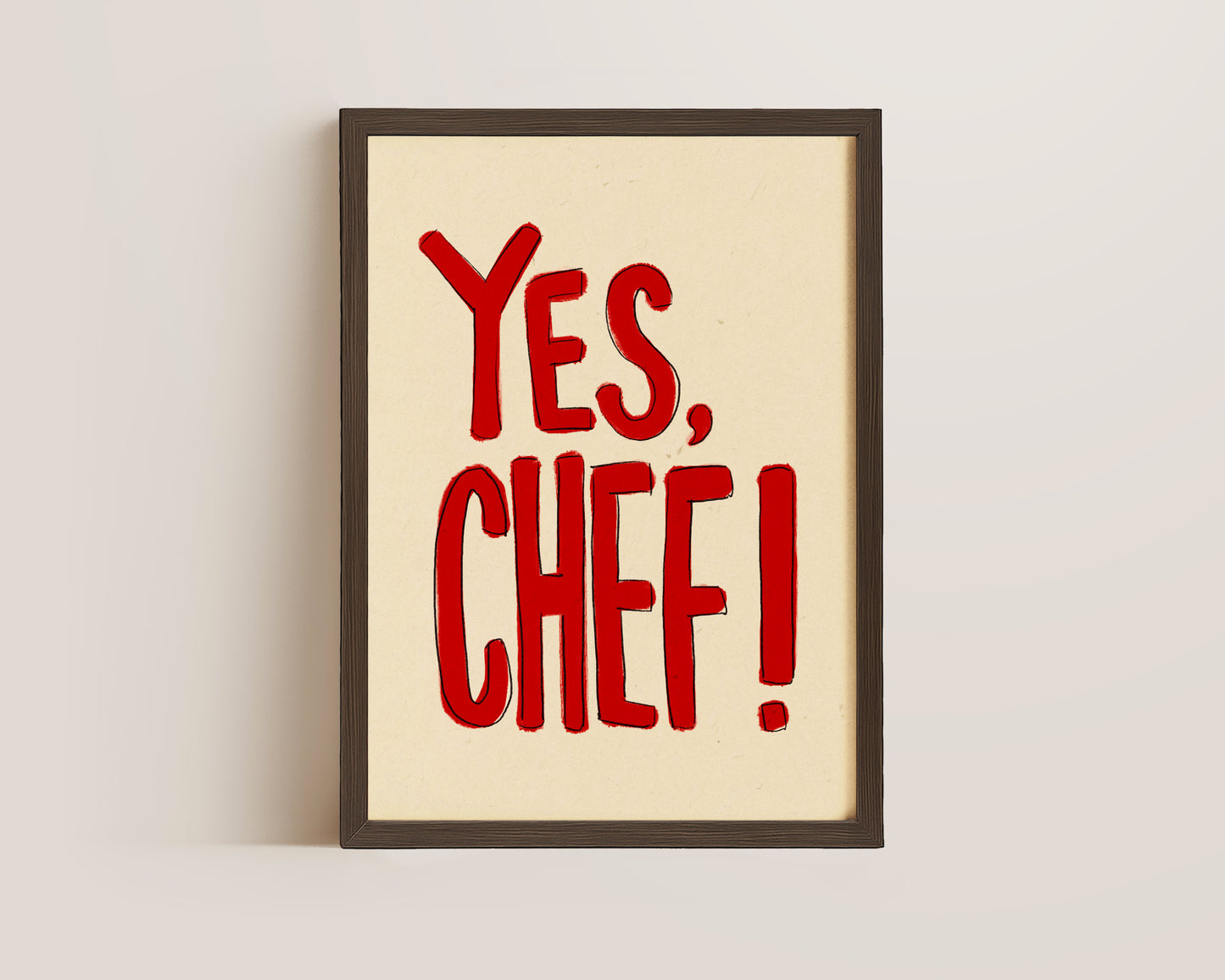 Yes Chef Red Print