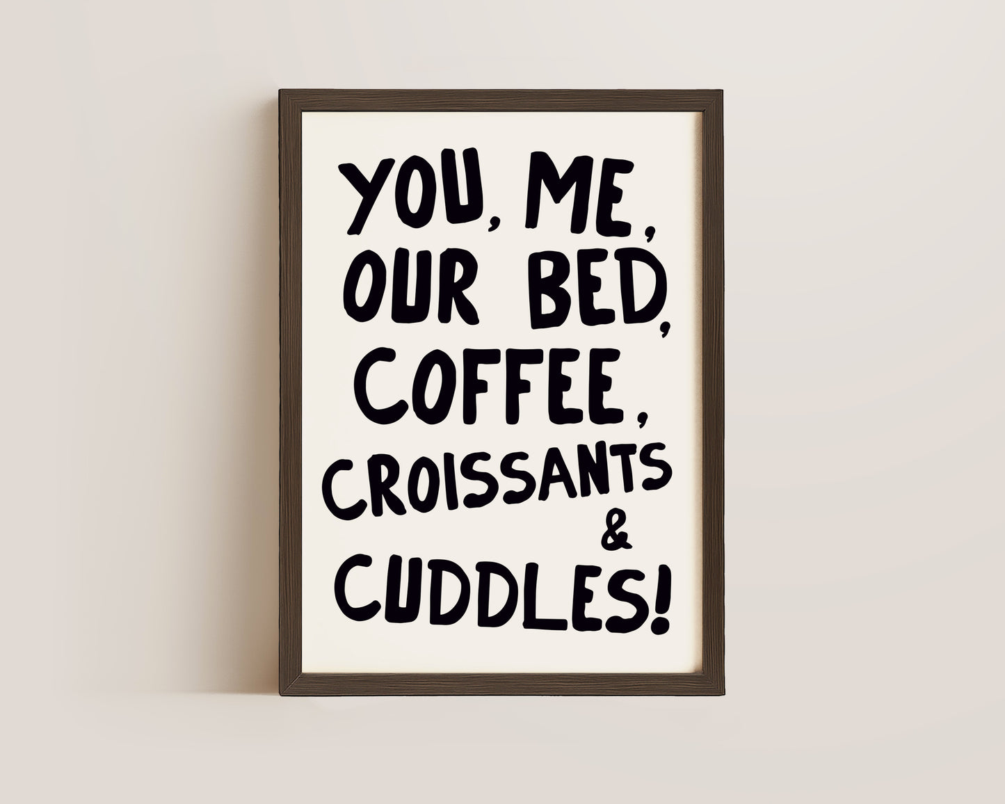 You, Me & Our Bed Art Wall Art Print