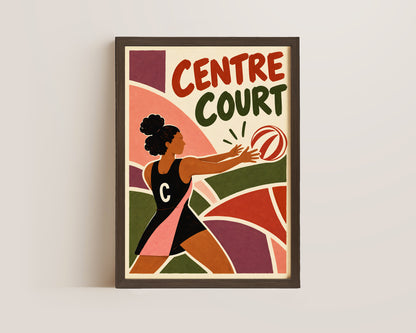 Centre Netball Print