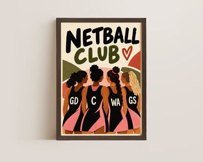 Netball Club Print