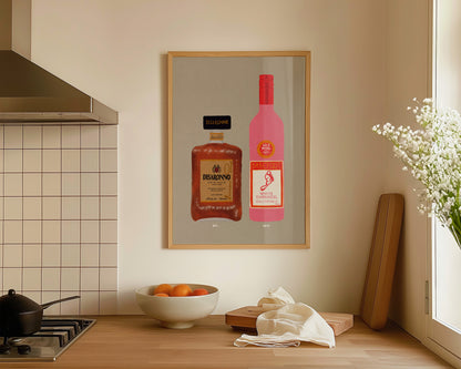 Disaronno & White Zinfandel Print