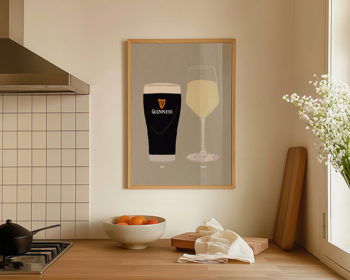 Guinness & White Wine Print