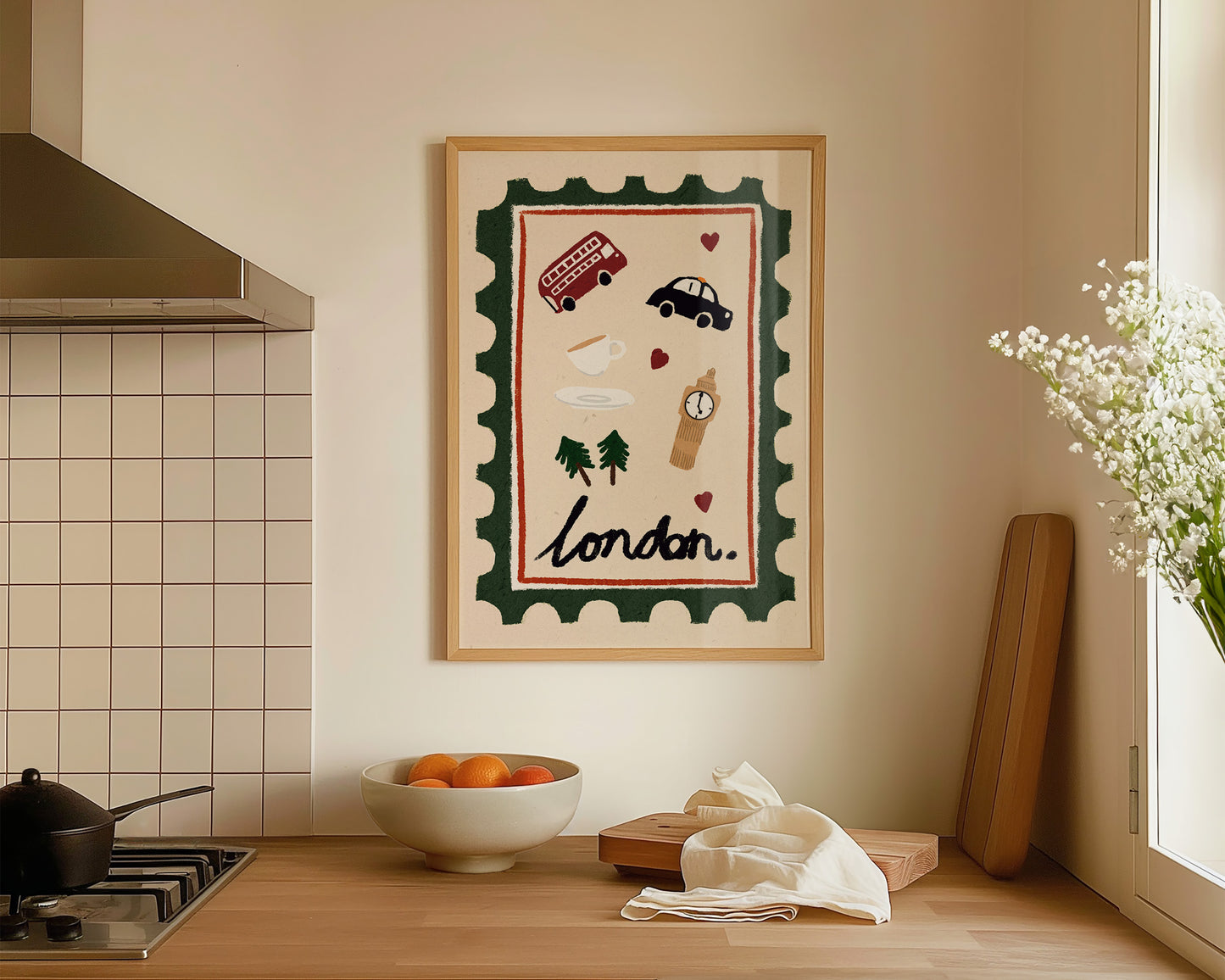 London Stamp Wall Art Print
