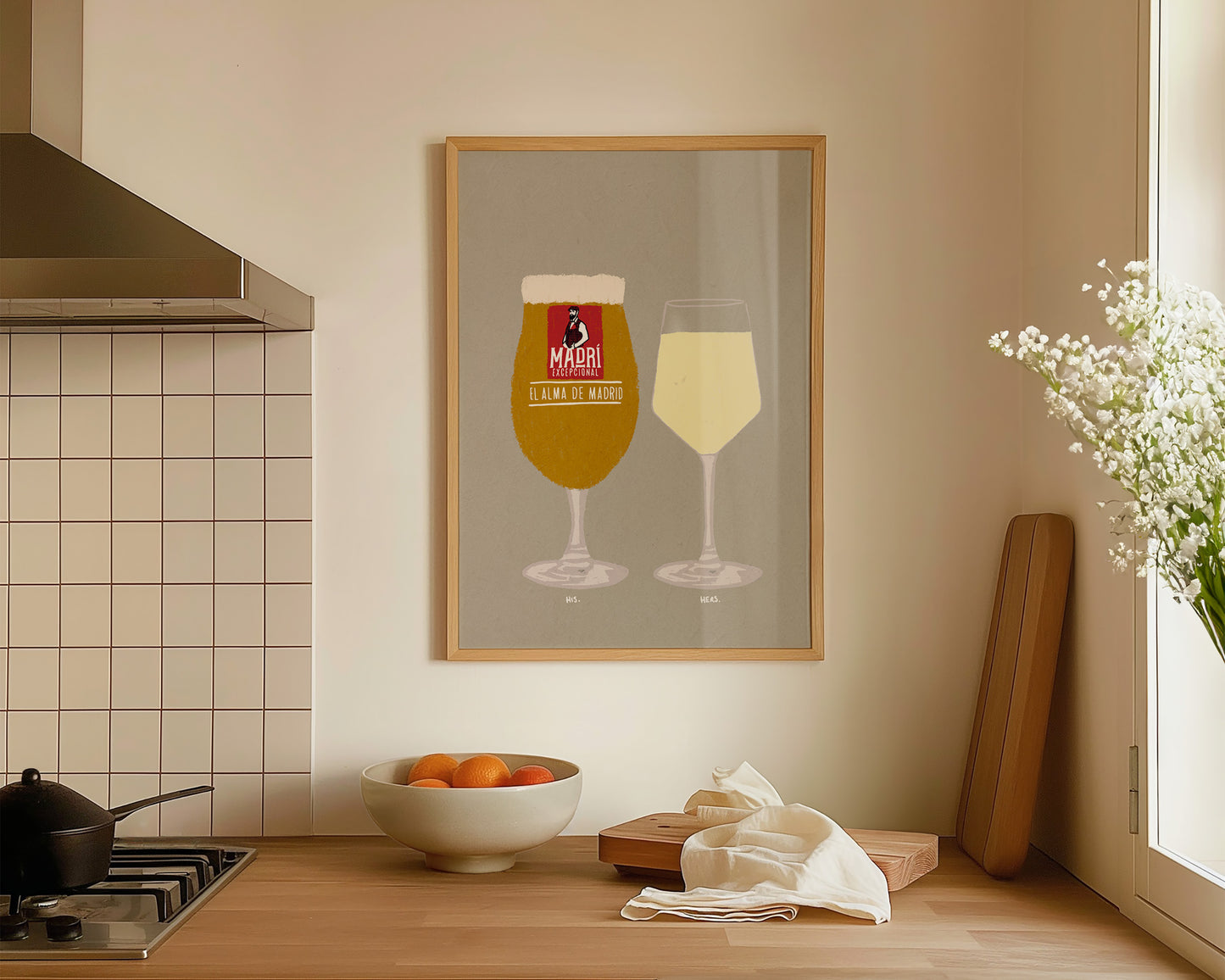 Madri & White Wine Print