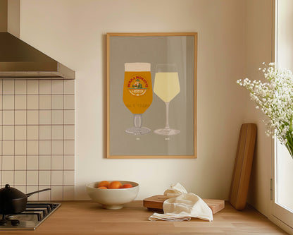 Moretti & White Wine Print