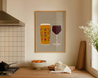 Neck Oil & Red Wine Print