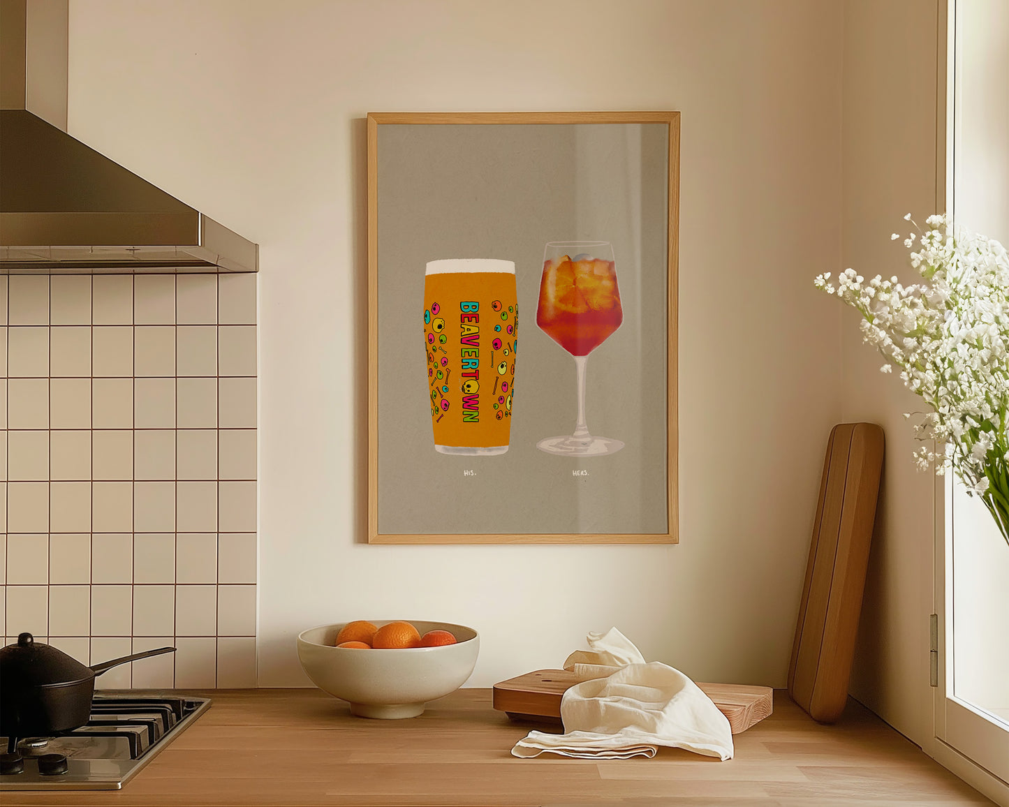 Neck Oil & Aperol Print