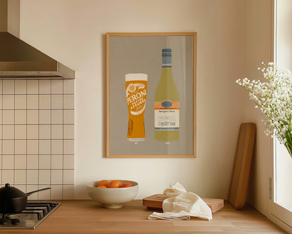 Peroni & Oyster Bay Print