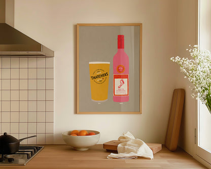 Thatchers & White Zinfandel Print