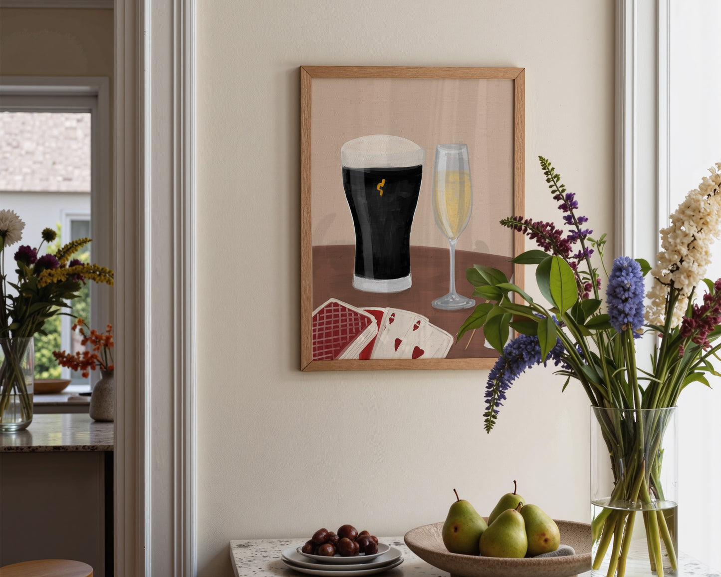 Black Stout & Champagne Date Night Print