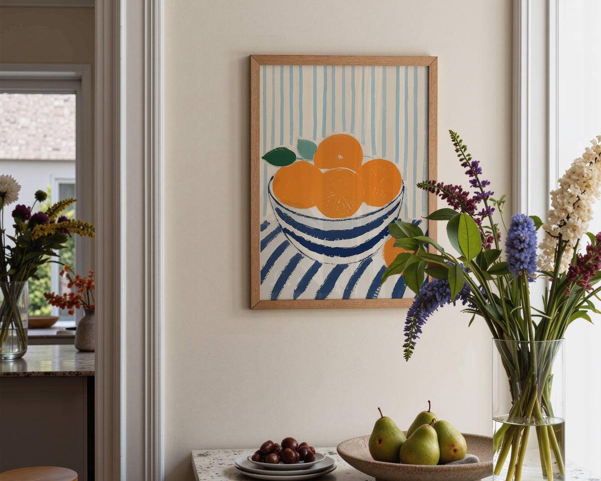Bowl Of Oranges Print