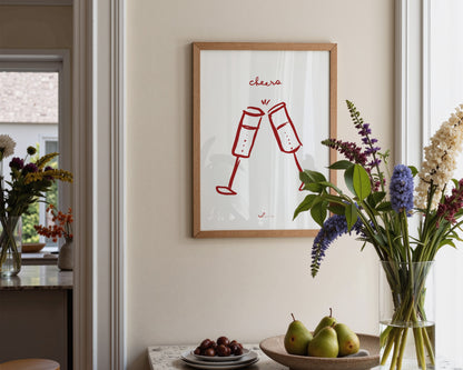 Red Cheers Print