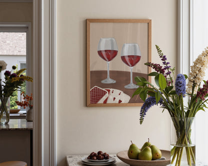 Red Wine Date Night Print
