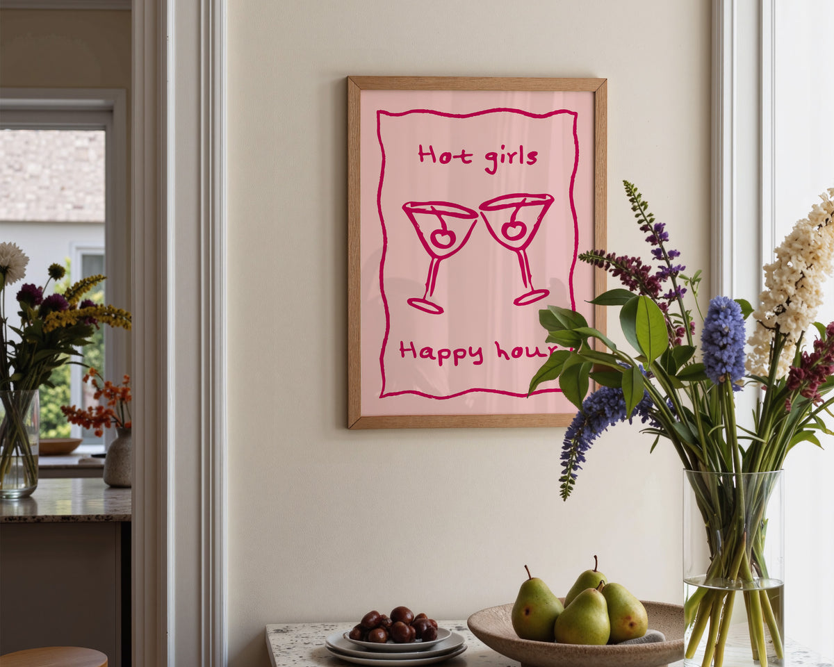 Hot Girls Happy Hour Print
