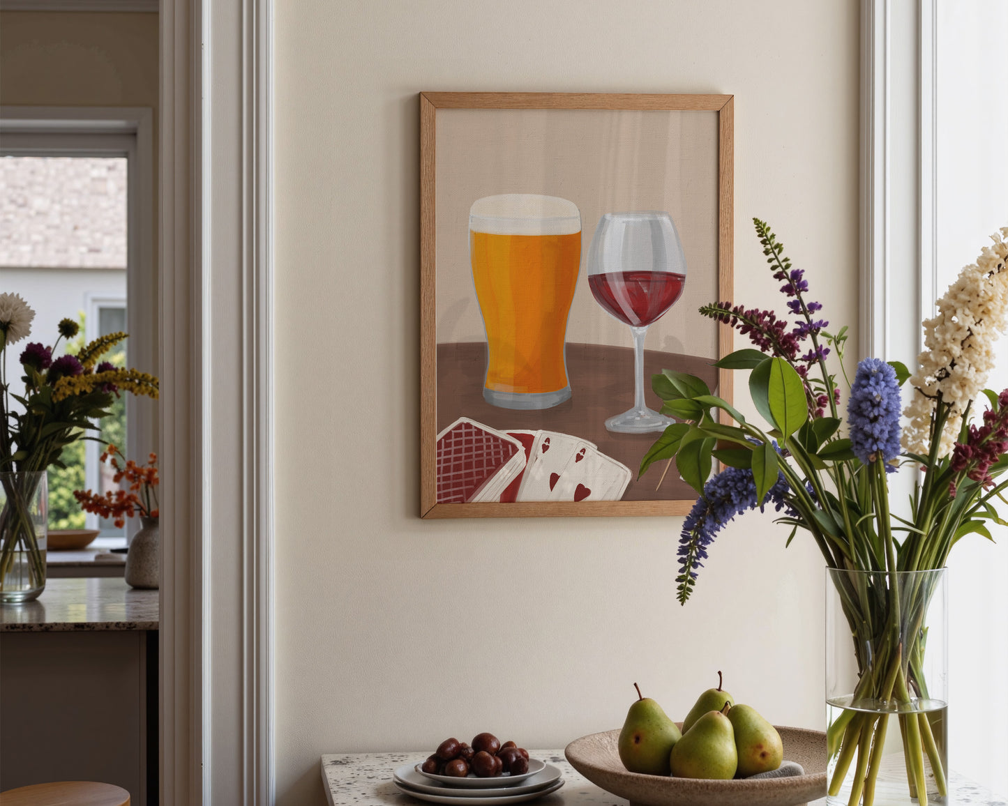 Lager & Red Wine Date Night Print