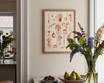 Slow Sundays In Orange Print