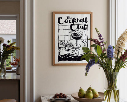 The Cocktail Club In Black Print
