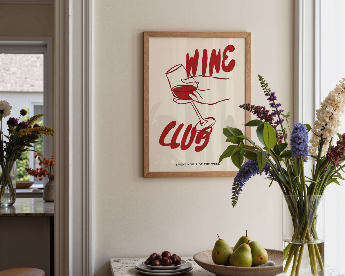 Red Wine Club Print
