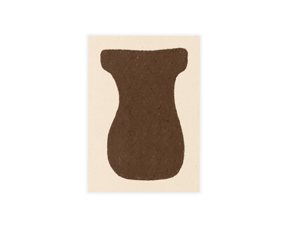 Abstract Brown Vase Oil Pastel