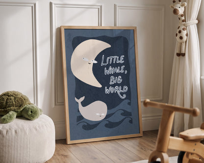 Little Whale Big World Print