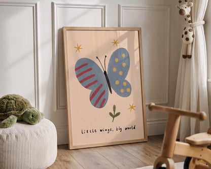 Little Wings Big World Print