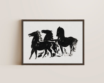 Three Horses Canvas