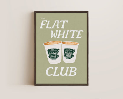 Flat White Club Green Canvas