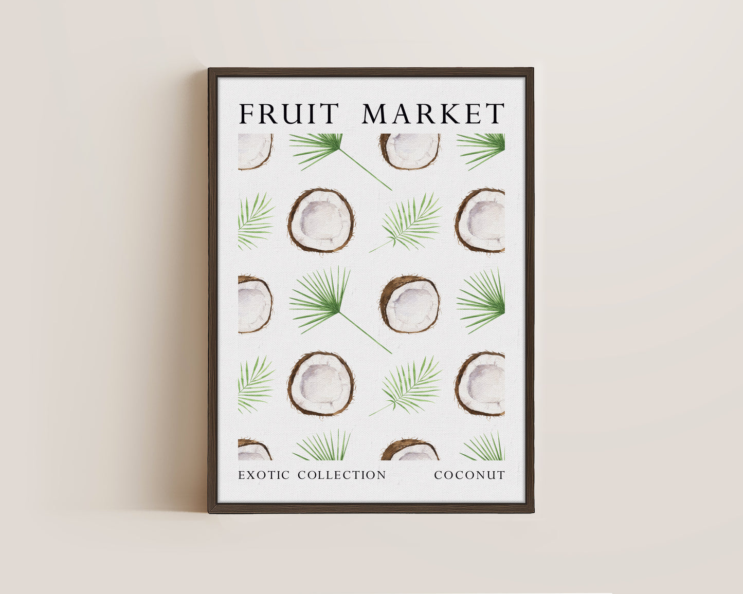 Fruit Market Coconut Canvas