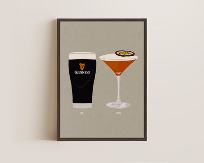 Guinness & Pornstar Martini Canvas