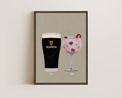 Guinness & Pink Gin Canvas