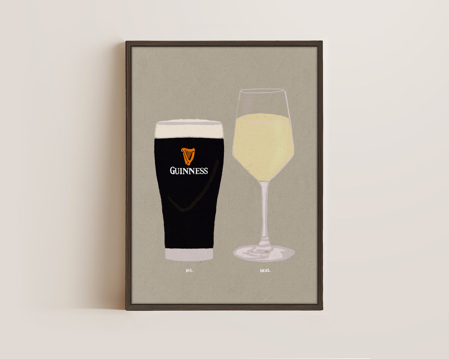 Guinness & White Wine Canvas