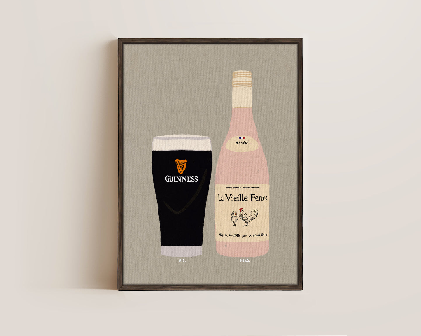 Guinness & Chicken Wine Canvas