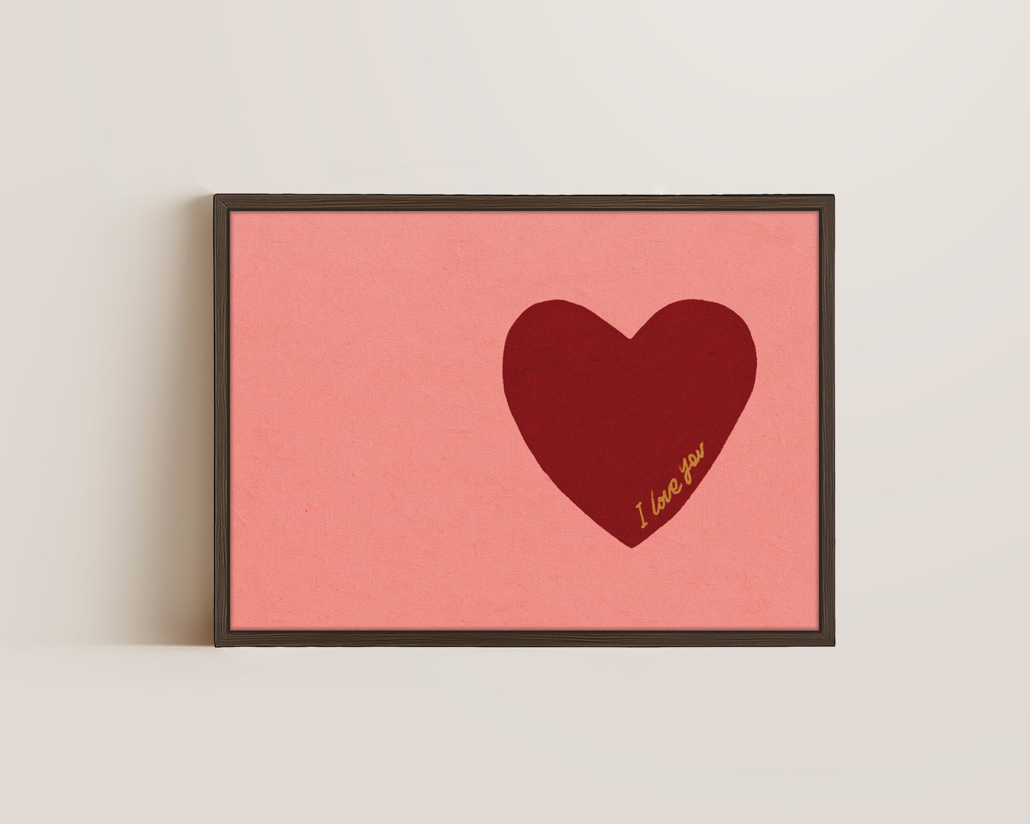 I Love You Heart Canvas