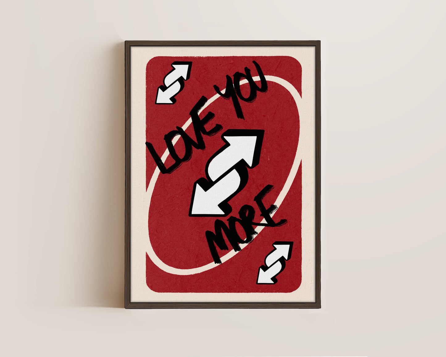 Love You More Red Canvas