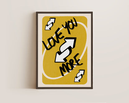 Love You More Yellow Canvas