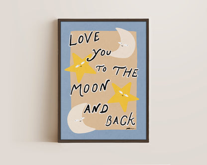 The Moon & Back Canvas
