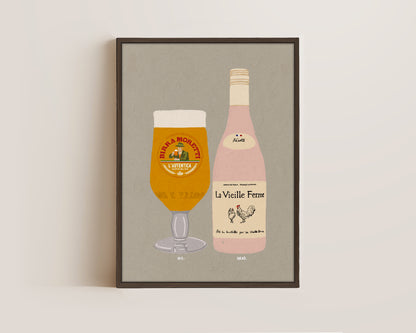 Moretti & Chicken Wine Canvas
