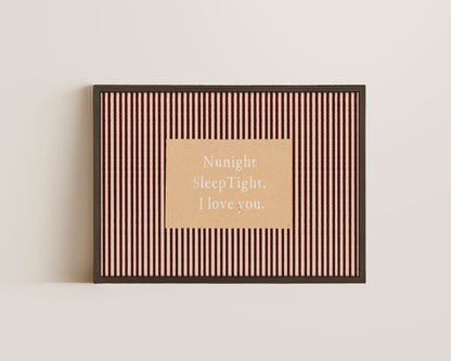 Nunight Sleep Tight Canvas