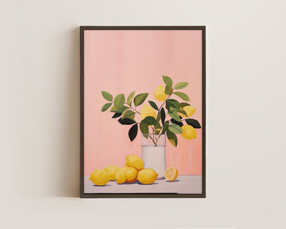 Pink Lemons Canvas