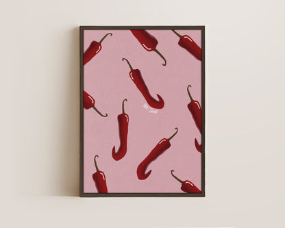 Pink Chillis Canvas