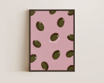 Pink Olives Canvas