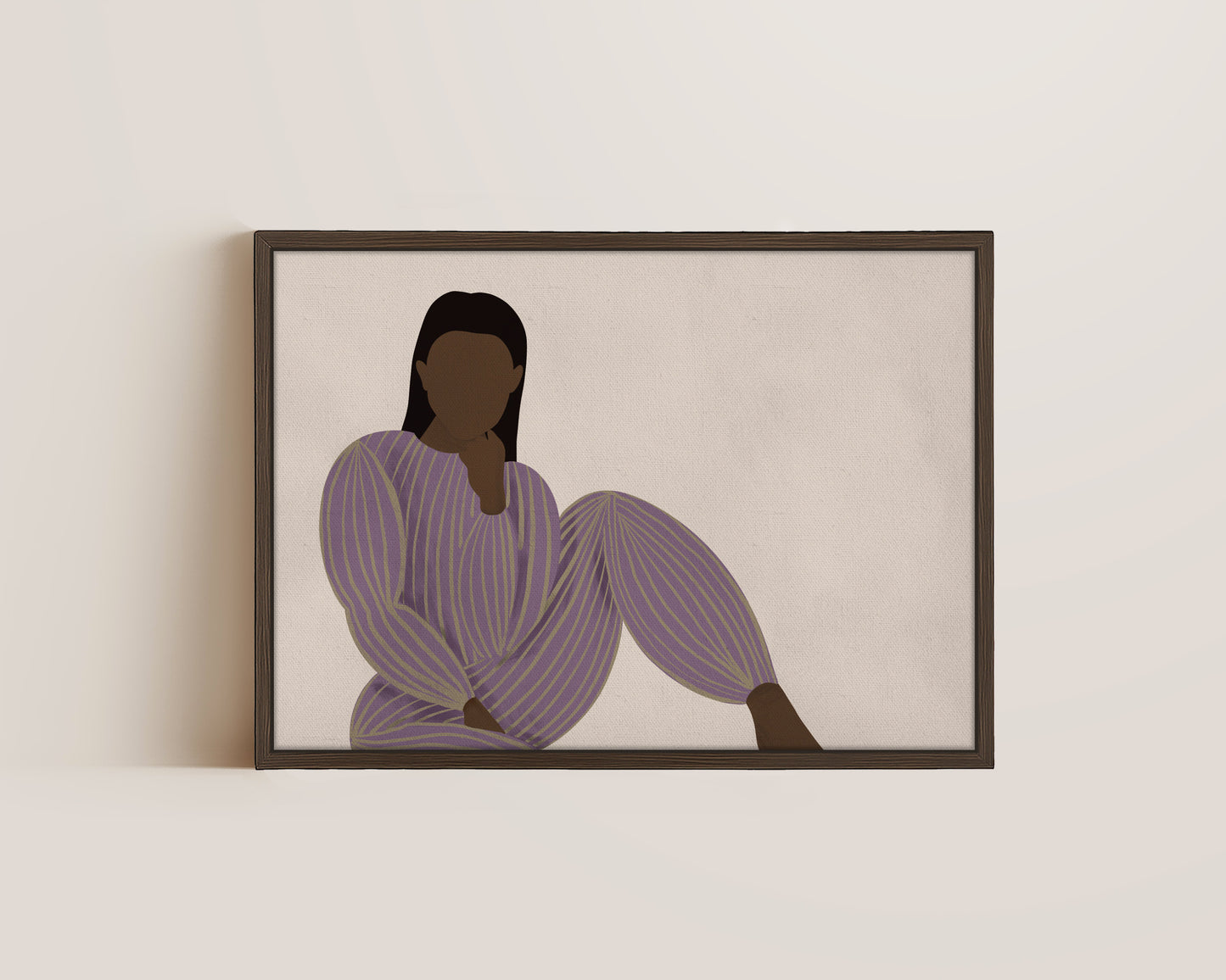 Purple Striped Lady Canvas