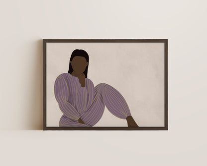 Purple Striped Lady Canvas