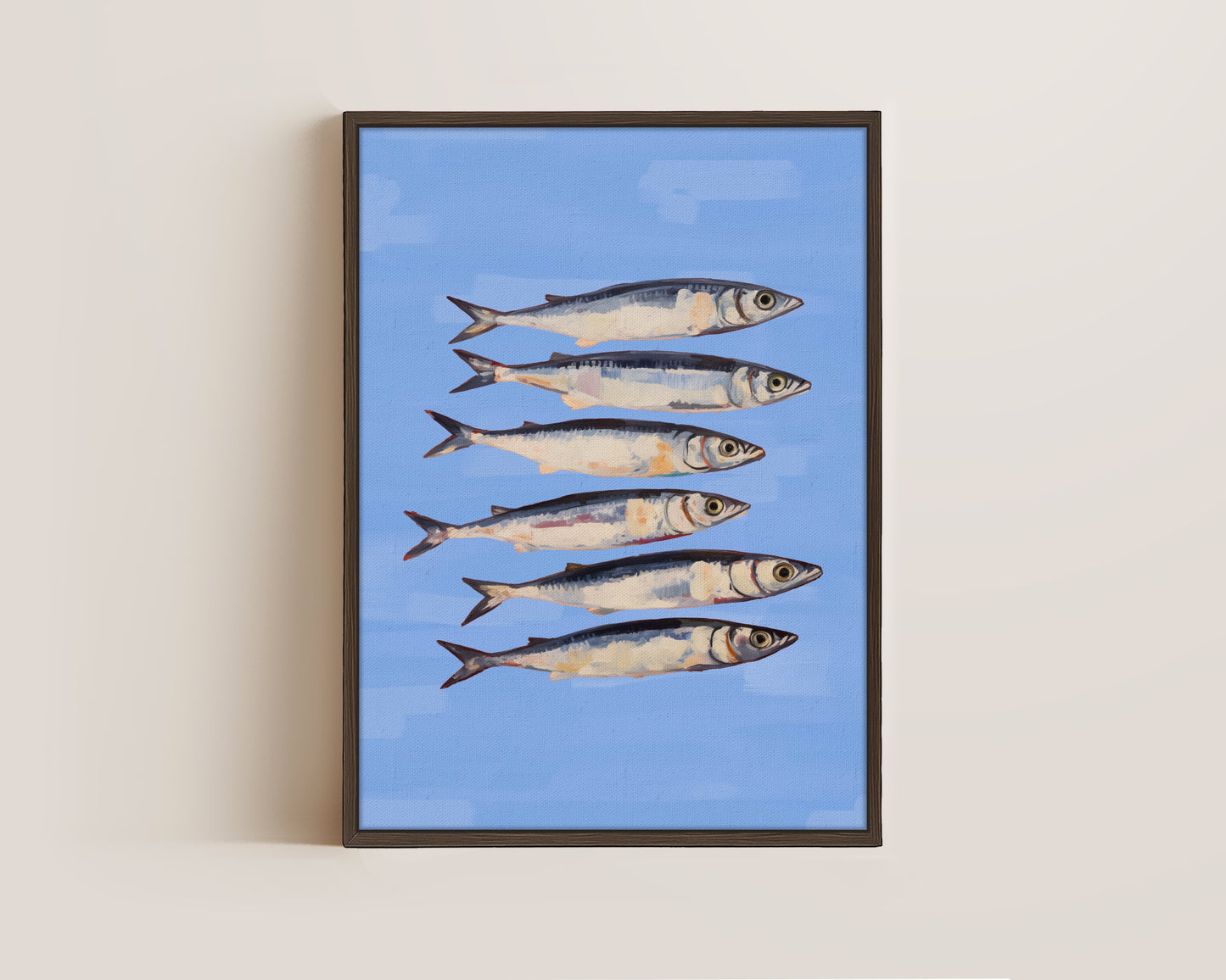 Blue Sardines Canvas